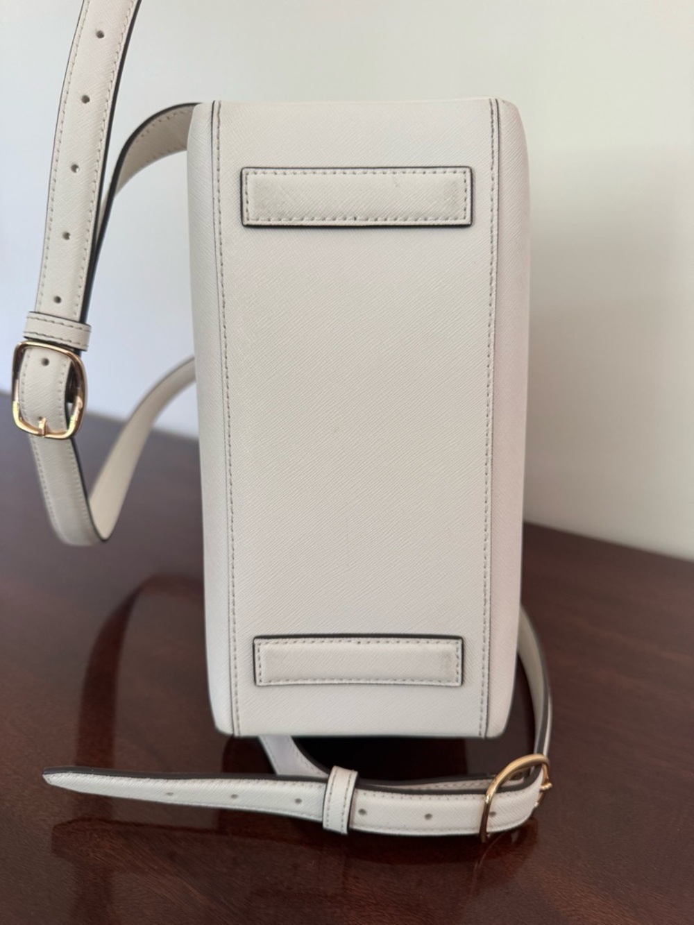 Tory Burch Off White Leather Emerson Backpack with Gold Hardware - Picture 6 of 12